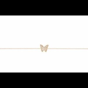 EF Collection 14k Diamond Butterfly Bracelet